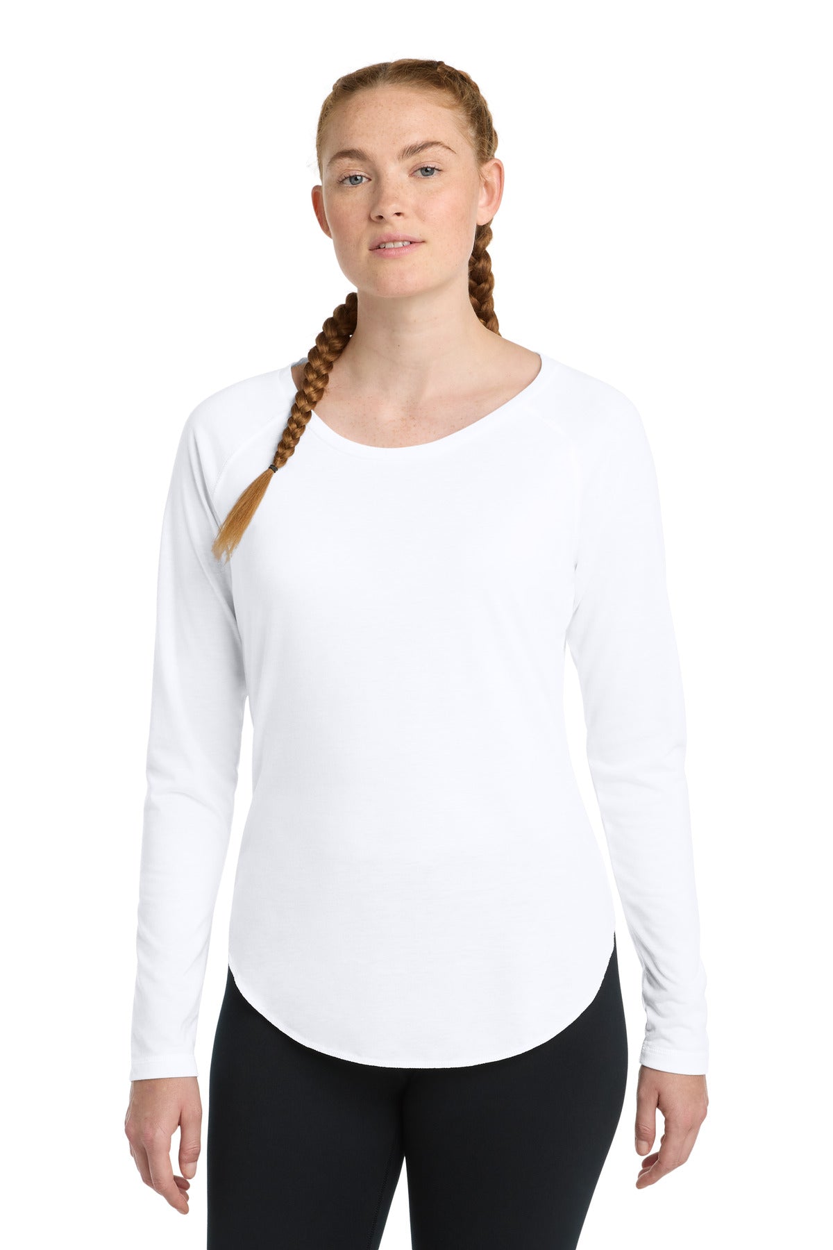 Sport-Tek Women's    PosiCharge    Long Sleeve Tri-Blend Wicking Scoop Neck Raglan Tee LST400LS