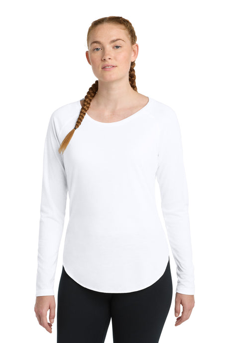 Sport-Tek Women's    PosiCharge    Long Sleeve Tri-Blend Wicking Scoop Neck Raglan Tee LST400LS