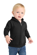 Port & Co Youth   Infant Core Fleece Full-Zip Hooded Sweatshirt