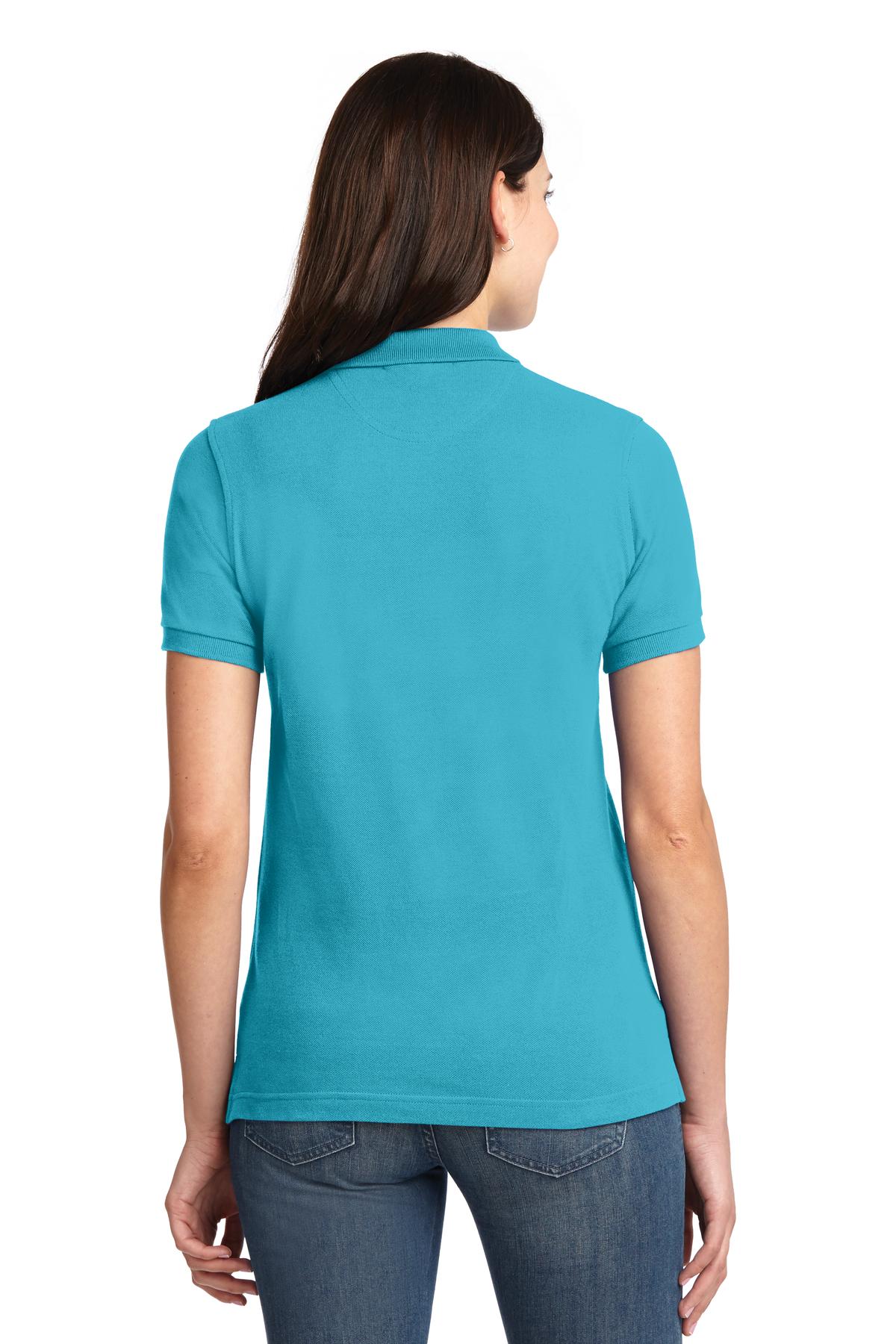Port Authority Women's   Heavyweight Cotton Pique Polo-2
