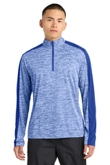 Sport-Tek Men's   PosiCharge   Electric Heather Colorblock 1/4-Zip Pullover