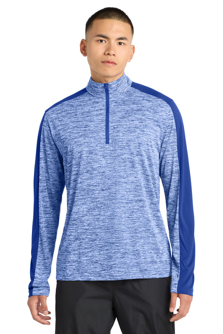 Sport-Tek Men's   PosiCharge   Electric Heather Colorblock 1/4-Zip Pullover