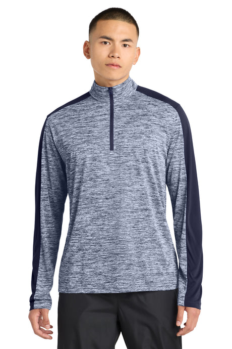 Sport-Tek Men's   PosiCharge   Electric Heather Colorblock 1/4-Zip Pullover