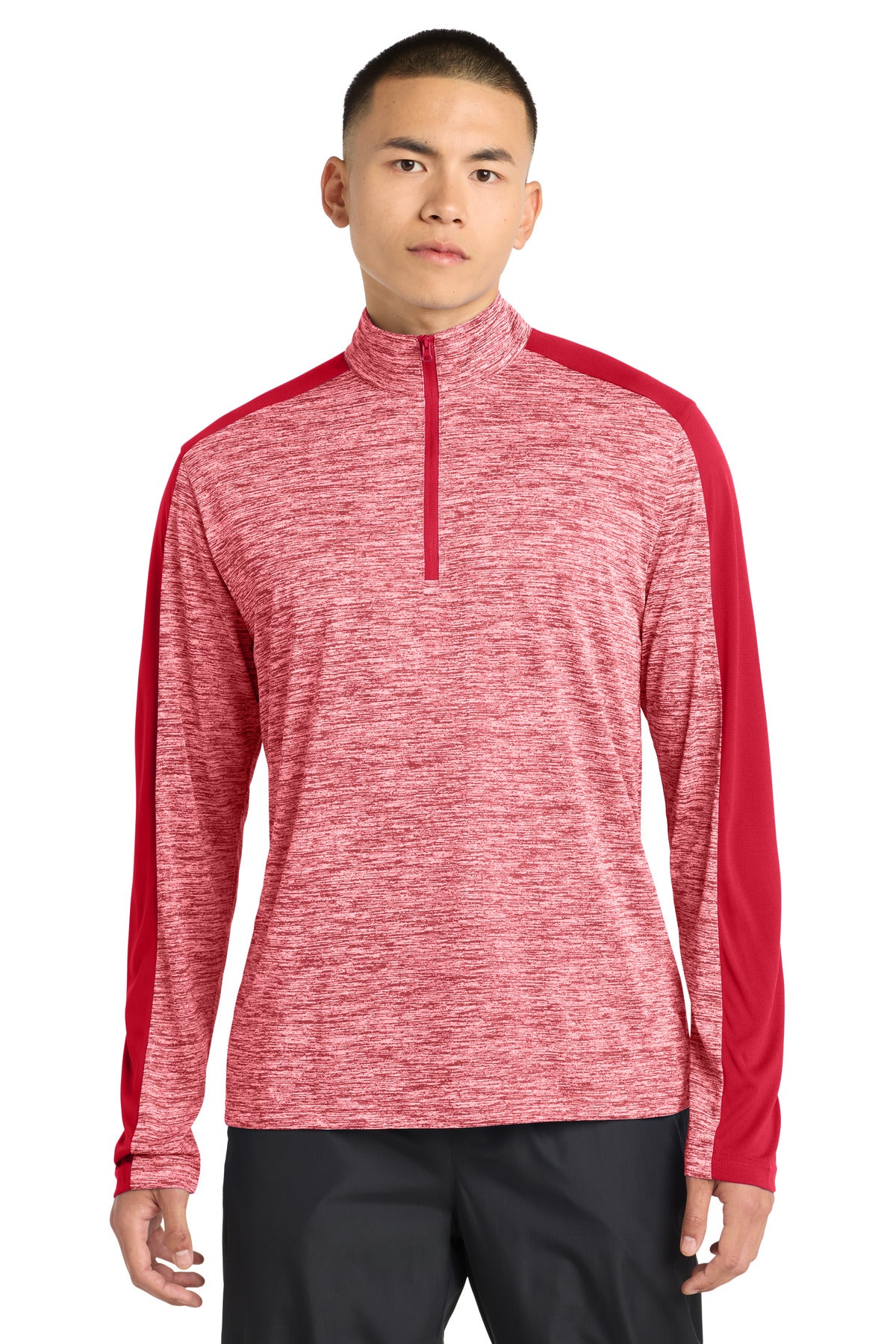 Sport-Tek Men's   PosiCharge   Electric Heather Colorblock 1/4-Zip Pullover