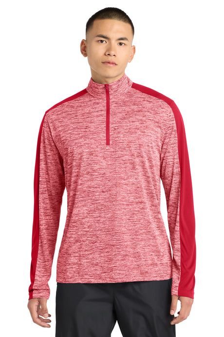 Sport-Tek Men's   PosiCharge   Electric Heather Colorblock 1/4-Zip Pullover