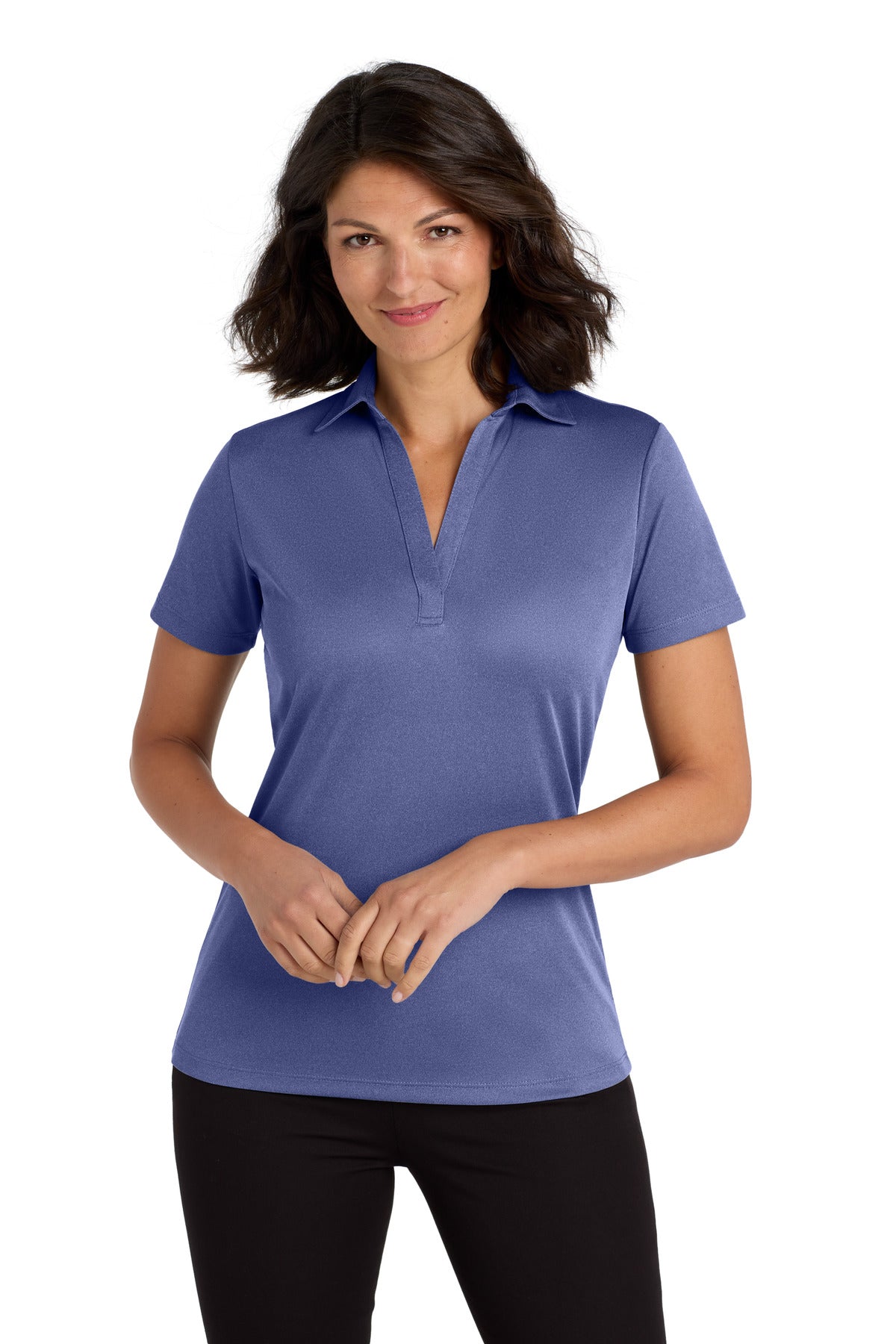 Port Authority Women's    Heathered Silk Touch    Performance Polo