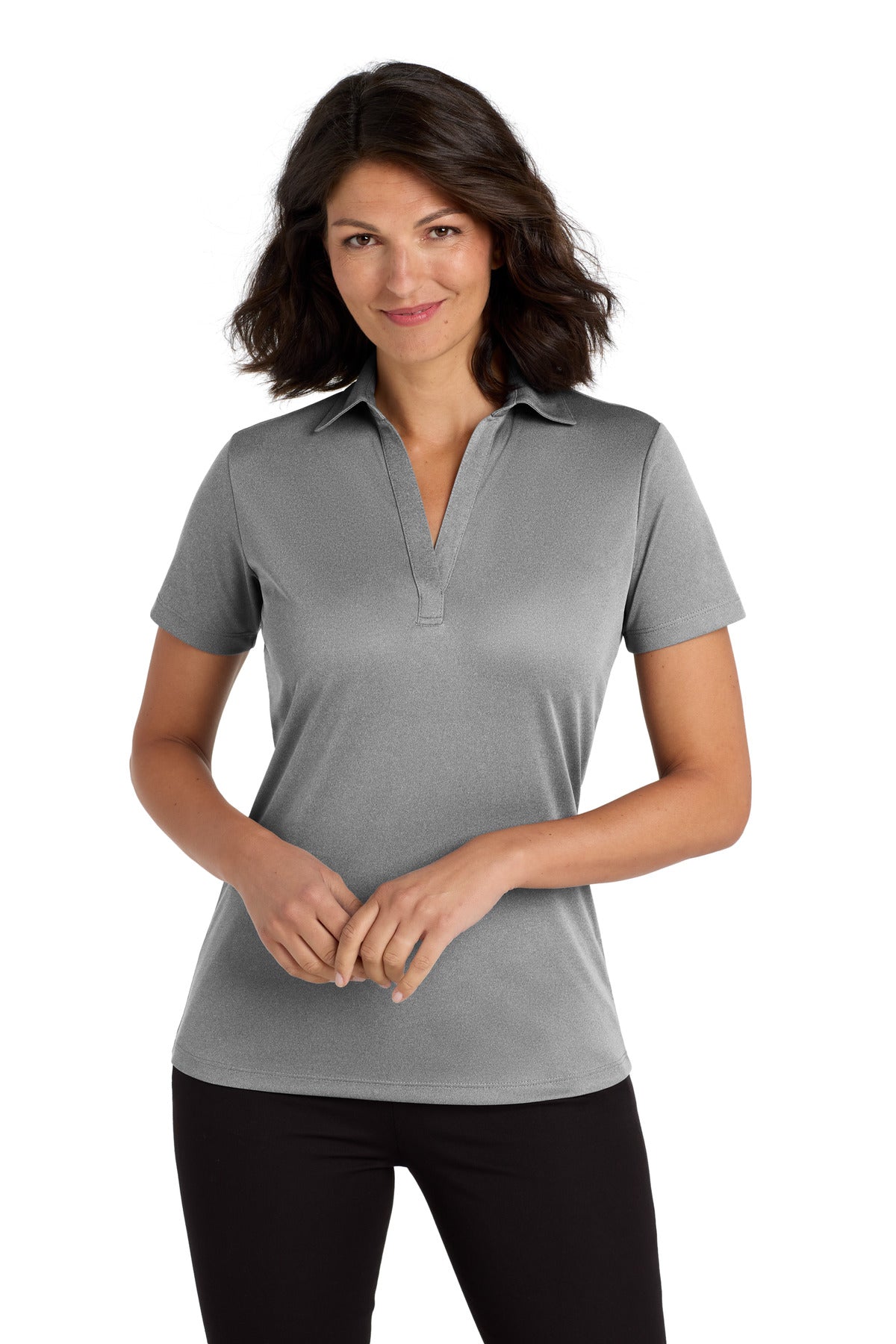 Port Authority Women's    Heathered Silk Touch    Performance Polo