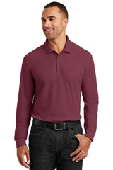 Port Authority Men's   Long Sleeve Core Classic Pique Polo-1