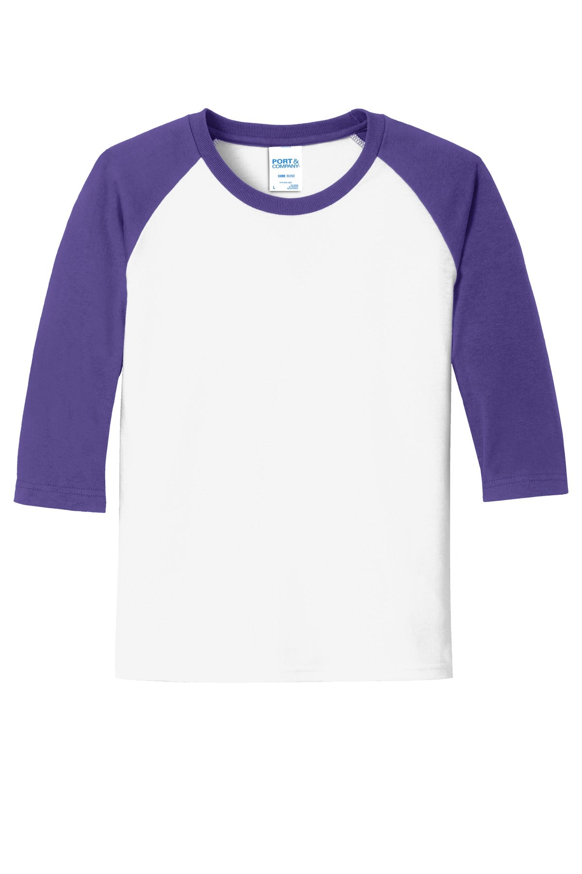 Port & Co Youth   Core Blend 3/4-Sleeve Raglan Tee-3