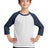 Port & Co Youth   Core Blend 3/4-Sleeve Raglan Tee