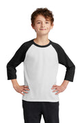 Port & Co Youth   Core Blend 3/4-Sleeve Raglan Tee
