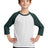 Port & Co Youth   Core Blend 3/4-Sleeve Raglan Tee