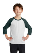 Port & Co Youth   Core Blend 3/4-Sleeve Raglan Tee