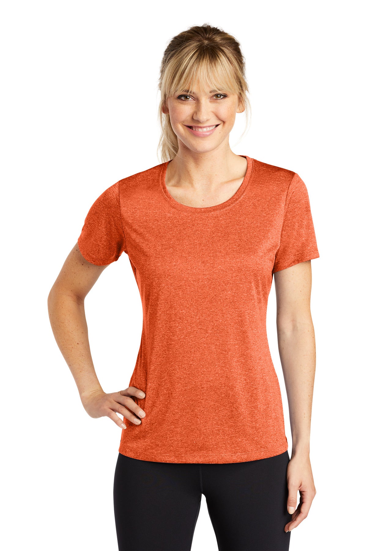 Sport-Tek Women's   Heather Contender   Scoop Neck Tee
