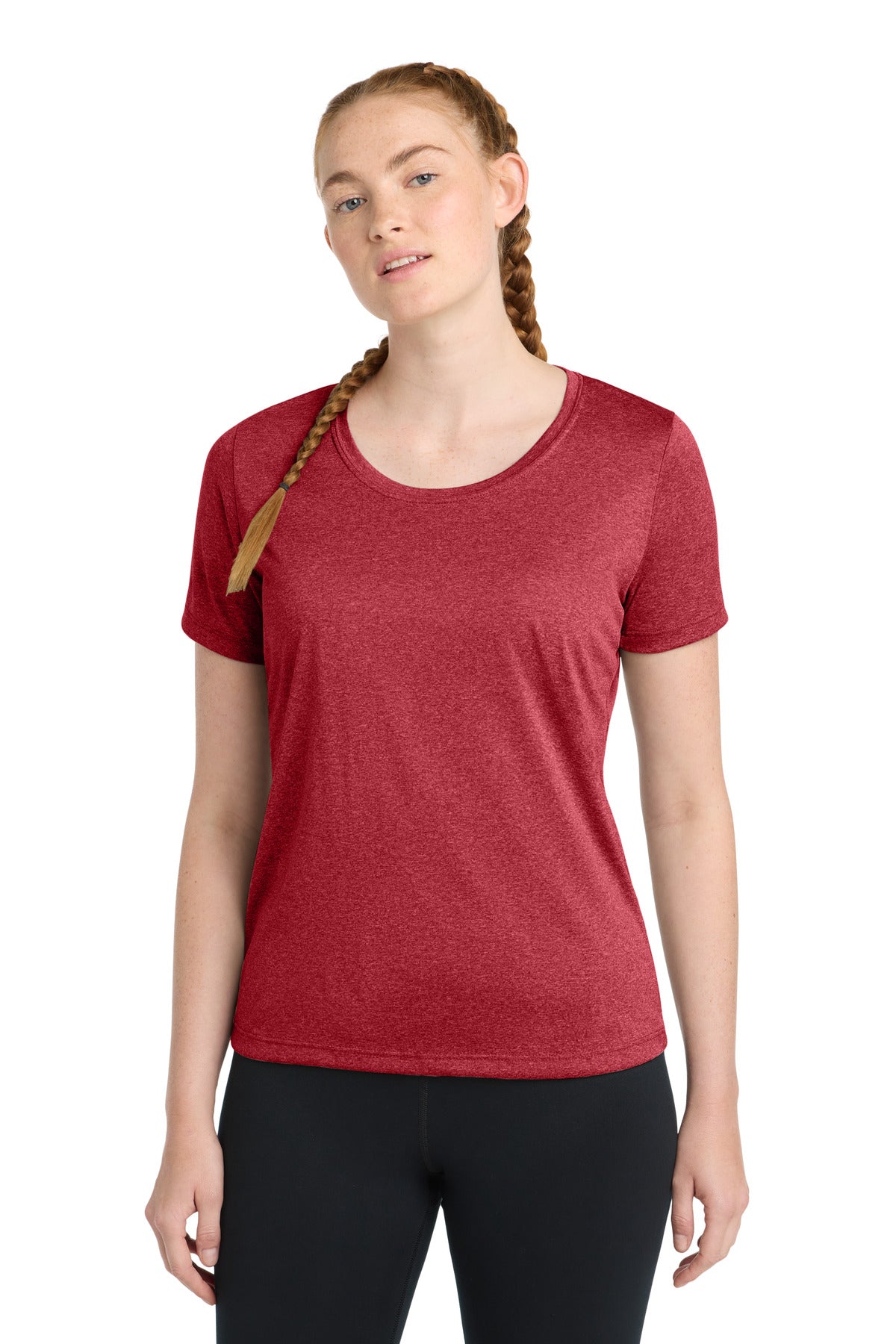 Sport-Tek Women's   Heather Contender   Scoop Neck Tee