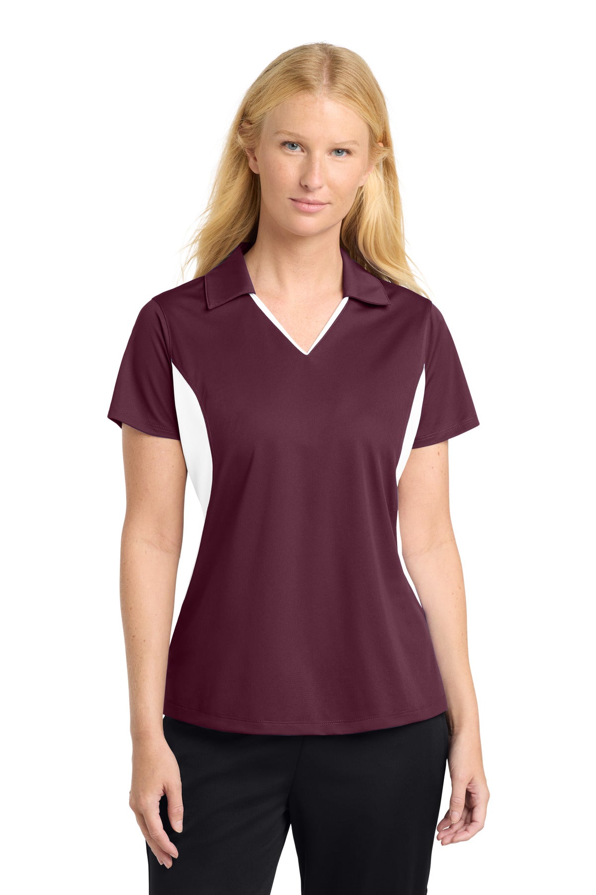 Sport-Tek Women's   Side Blocked Micropique Sport-Wick   Polo