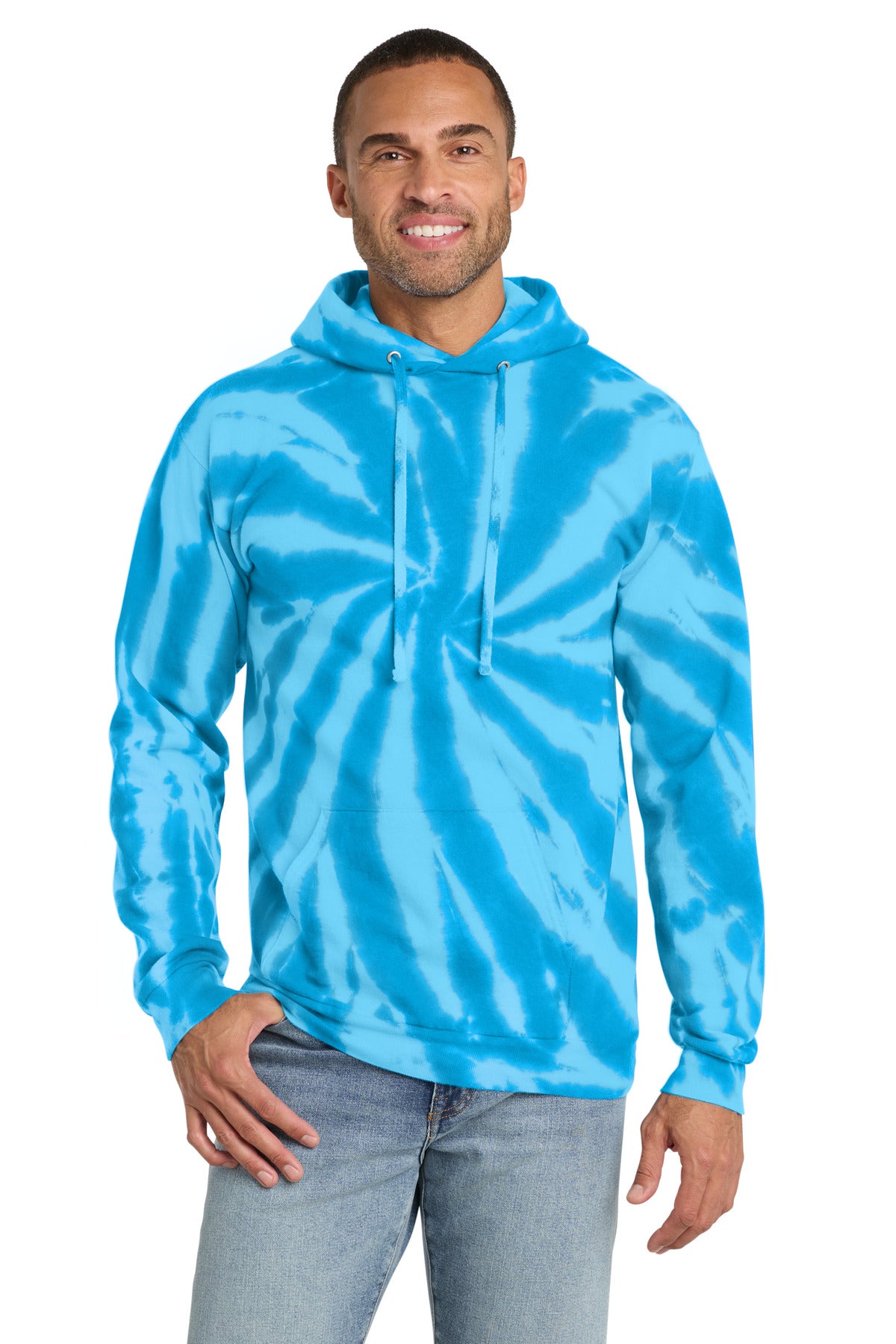 Port & Co Men's   Tie-Dye Pullover Hooded Sweatshirt