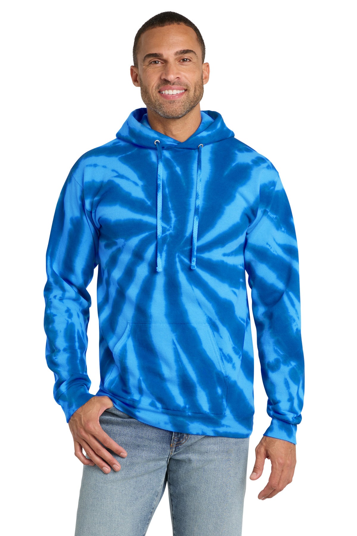 Port & Co Men's   Tie-Dye Pullover Hooded Sweatshirt