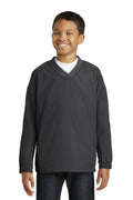 Sport-Tek ®  Youth V-Neck Raglan Wind Shirt