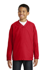 Sport-Tek ®  Youth V-Neck Raglan Wind Shirt
