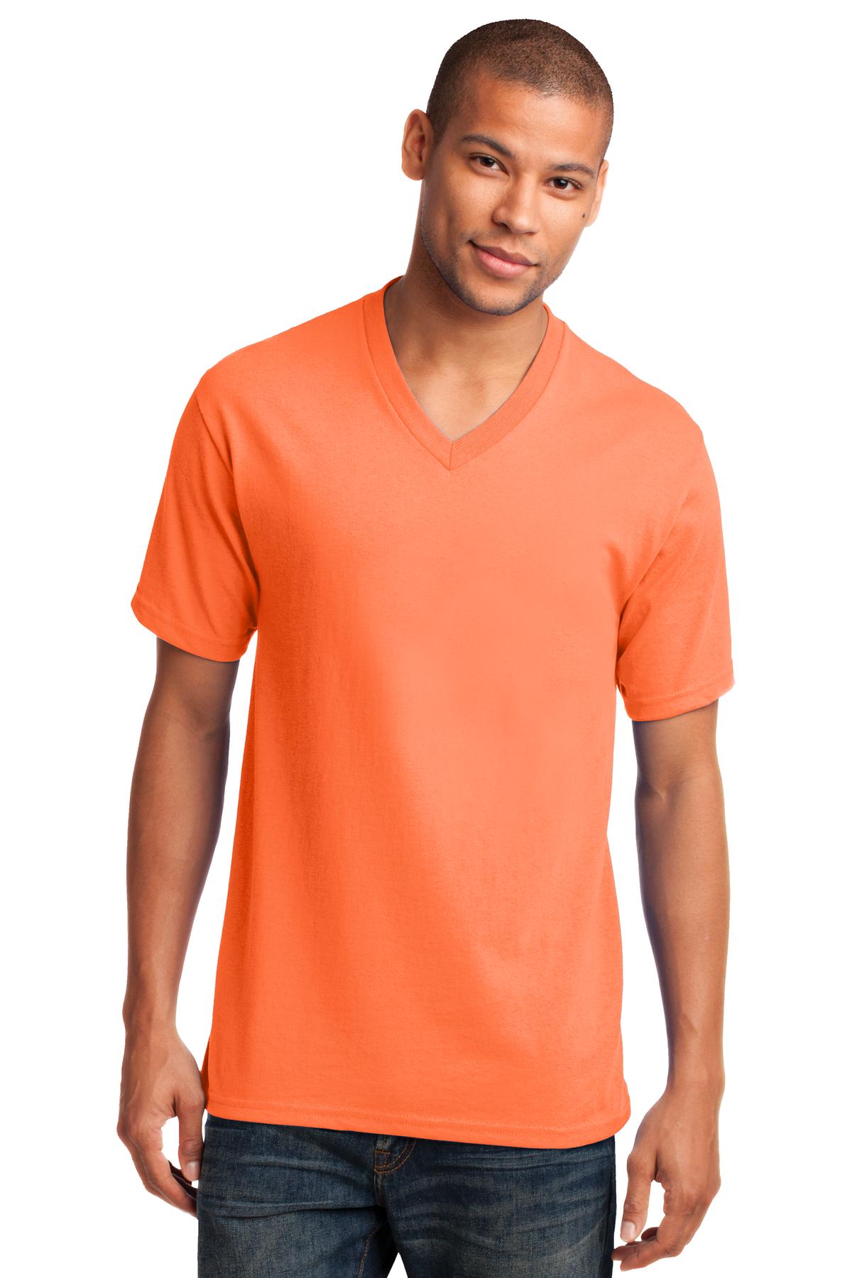 Port & Co Men's   Core Cotton V-Neck Tee-1