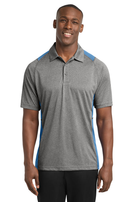 Sport-Tek Men's   Heather Colorblock Contender   Polo