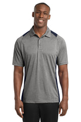 Sport-Tek Men's   Heather Colorblock Contender   Polo