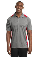 Sport-Tek Men's   Heather Colorblock Contender   Polo