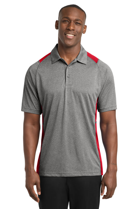 Sport-Tek Men's   Heather Colorblock Contender   Polo