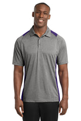 Sport-Tek Men's   Heather Colorblock Contender   Polo