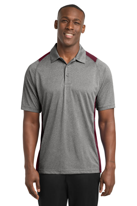 Sport-Tek Men's   Heather Colorblock Contender   Polo