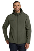 Port Authority Men's   Textured Hooded Soft Shell Jacket