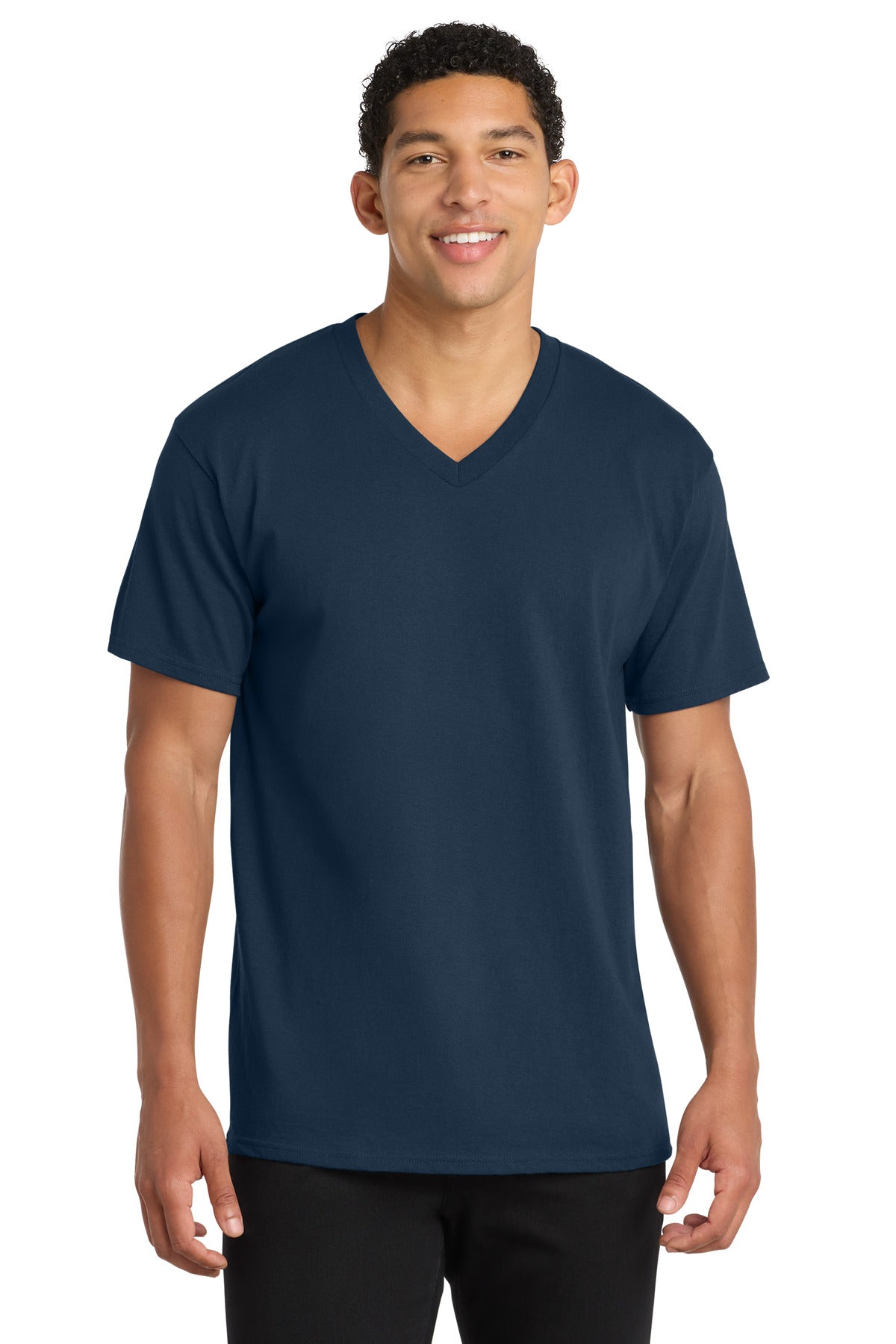 Port & Co Men's   Core Cotton V-Neck Tee