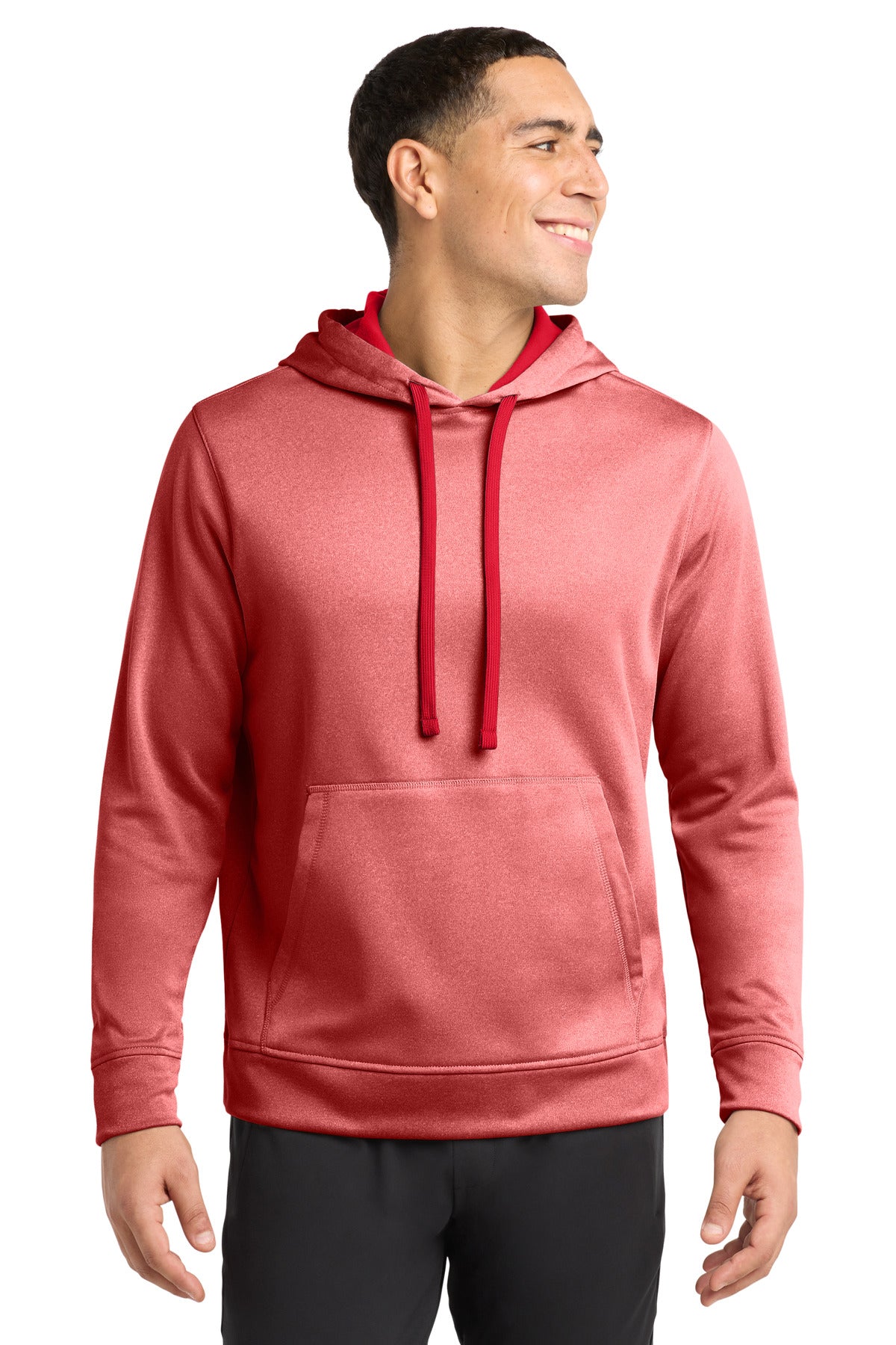 Sport-Tek Men's    PosiCharge    Sport-Wick    Heather Fleece Hooded Pullover
