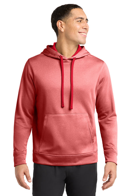 Sport-Tek Men's    PosiCharge    Sport-Wick    Heather Fleece Hooded Pullover