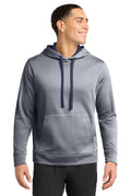 Sport-Tek Men's    PosiCharge    Sport-Wick    Heather Fleece Hooded Pullover