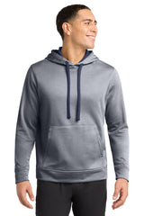 Sport-Tek Men's    PosiCharge    Sport-Wick    Heather Fleece Hooded Pullover