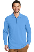 Port Authority Men's   EZCotton   Long Sleeve Polo-1