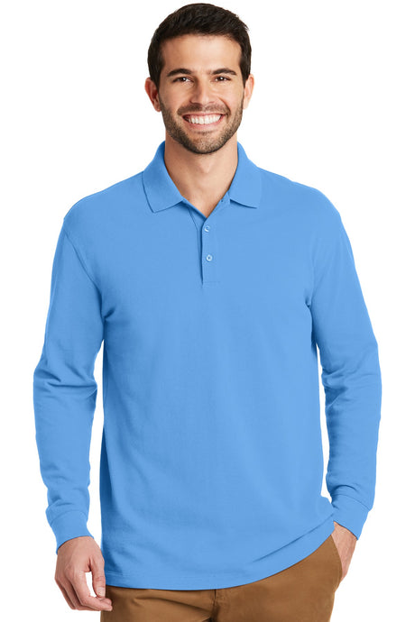 Port Authority Men's   EZCotton   Long Sleeve Polo-1
