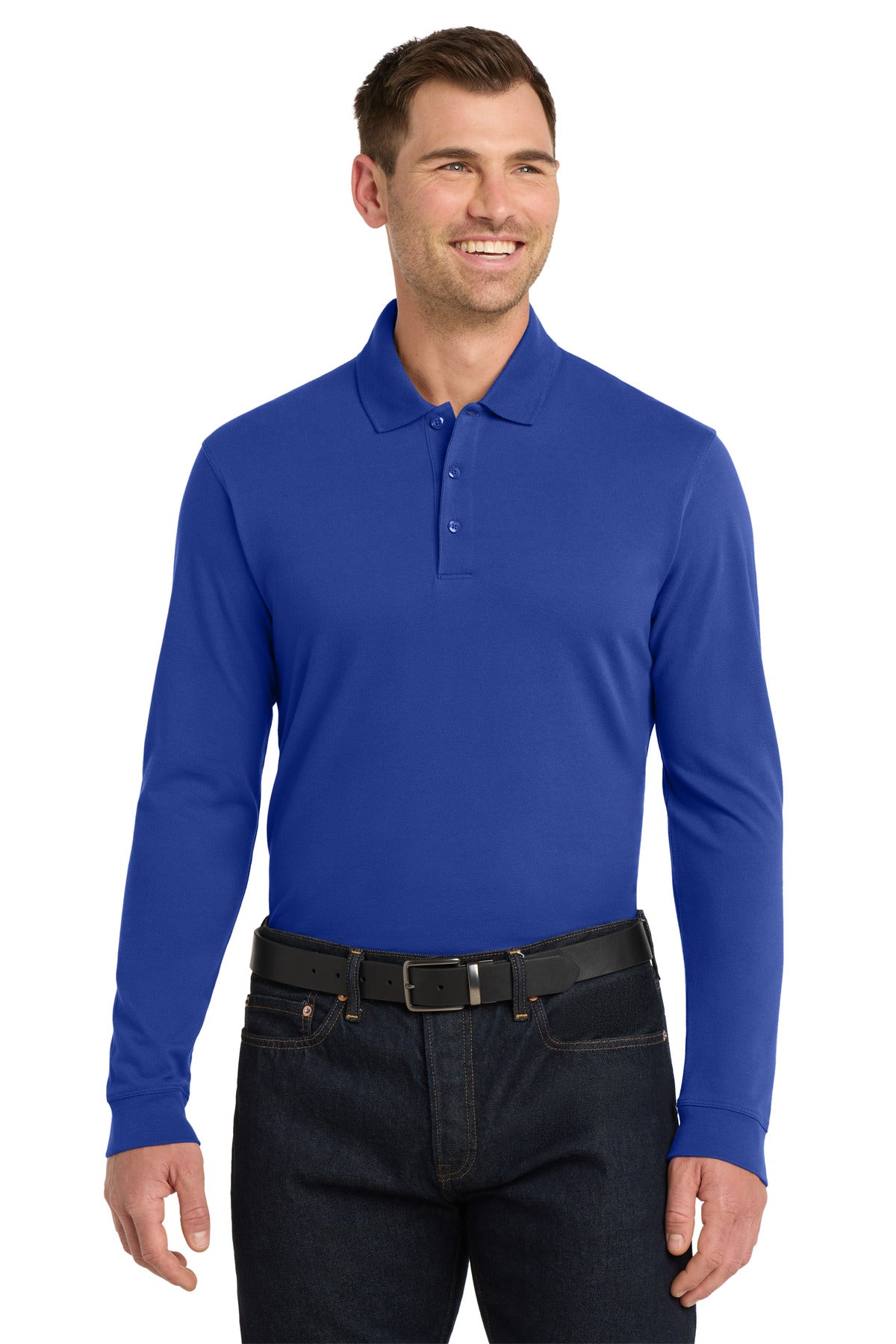 Port Authority Men's   EZCotton   Long Sleeve Polo