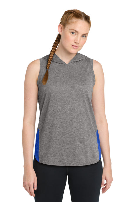 Sport-Tek Women's    PosiCharge    Tri-Blend Wicking Draft Hoodie Tank