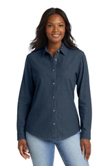 Port & Co Women's   Long Sleeve Value Denim Shirt