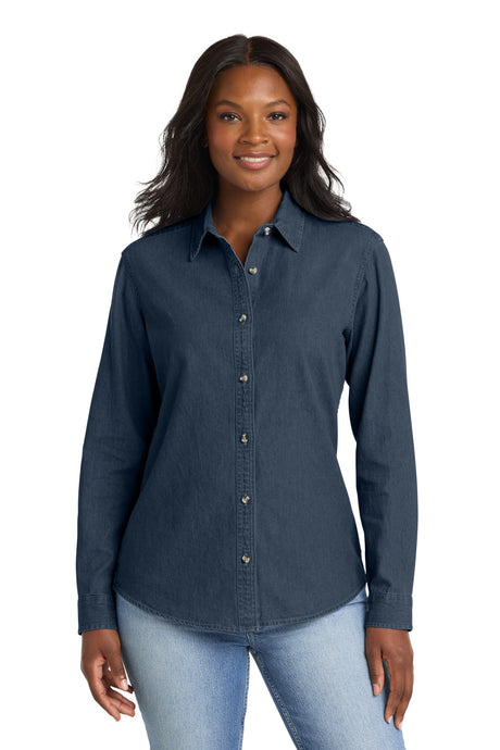 Port & Co Women's   Long Sleeve Value Denim Shirt