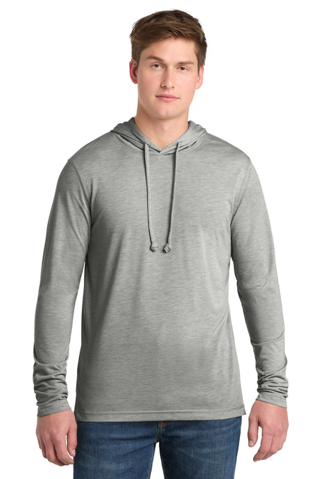 Sport-Tek Men's    PosiCharge    Tri-Blend Wicking Long Sleeve Hoodie ST406