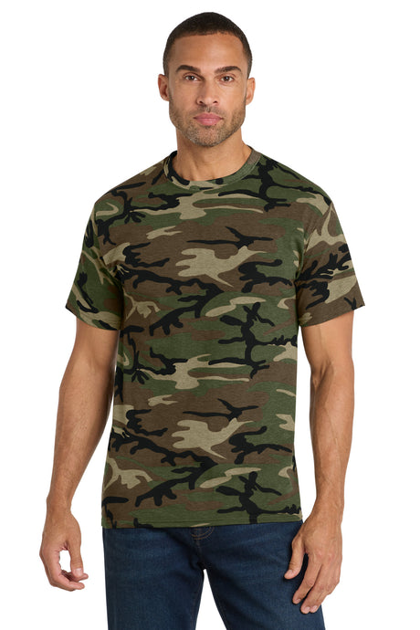 Port & Co Men's   Core Cotton Camo Tee