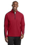 Sport-Tek Men's   Sport-Wick   Textured Colorblock 1/4-Zip Pullover