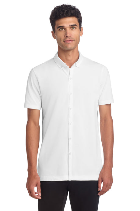Mercer+Mettle Men's   Stretch Pique Full-Button Polo MM1006