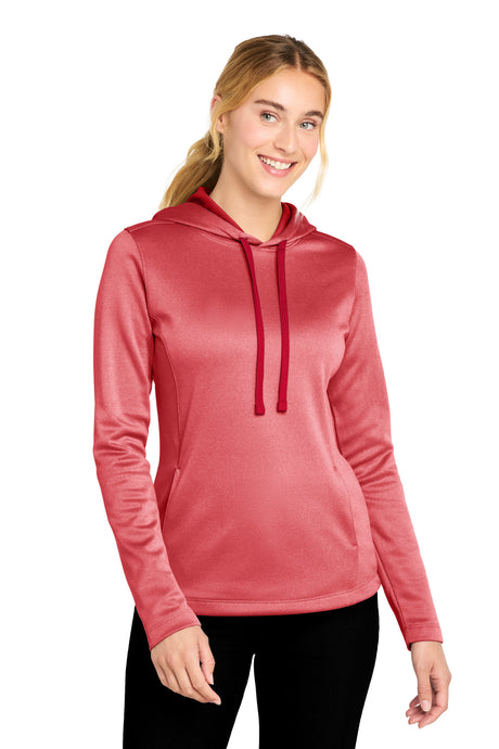 Sport-Tek Women's    PosiCharge    Sport-Wick    Heather Fleece Hooded Pullover