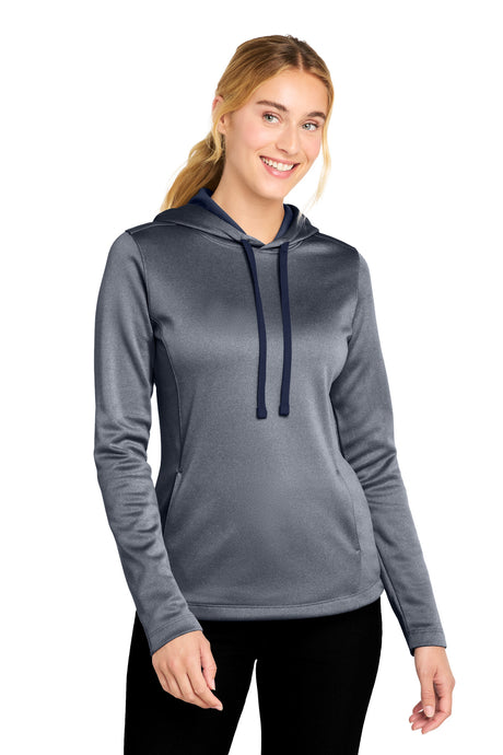 Sport-Tek Women's    PosiCharge    Sport-Wick    Heather Fleece Hooded Pullover