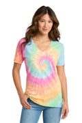 Port & Co Women's   Tie-Dye V-Neck Tee